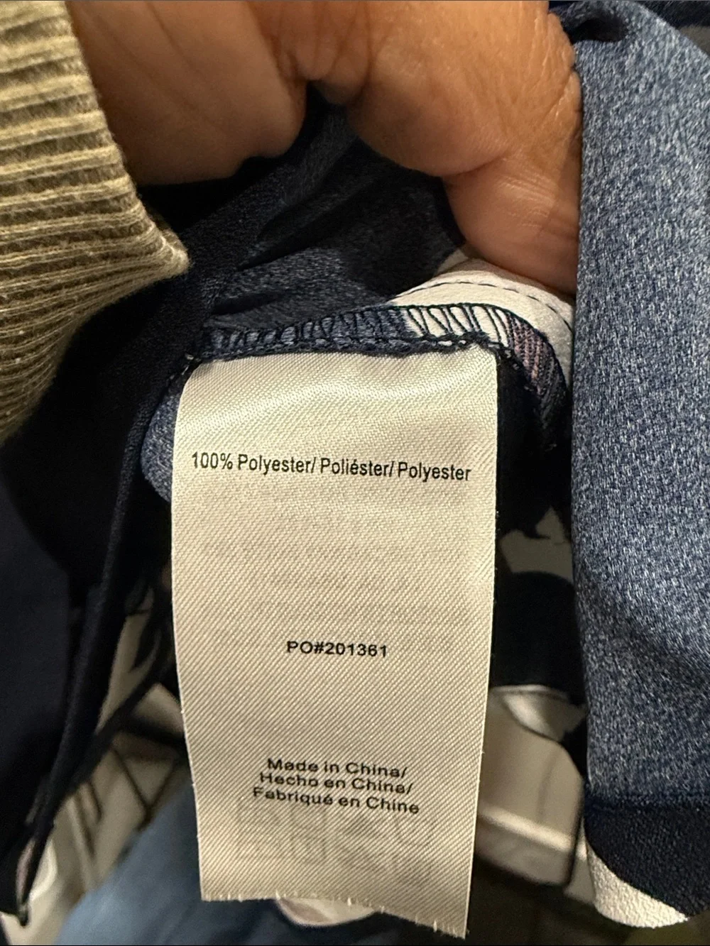 Modcloth Navy Tie-Neck Blouse with Polar Bear Motif 1X - Picture 4 of 4